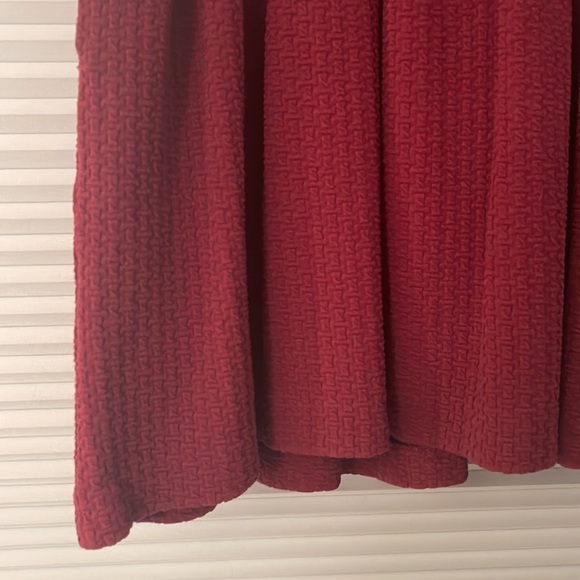 Anthropologie Holiday Winter Ganni Cherry Red Ruffle Mini Sleeveless Dress - Picture 9 of 9